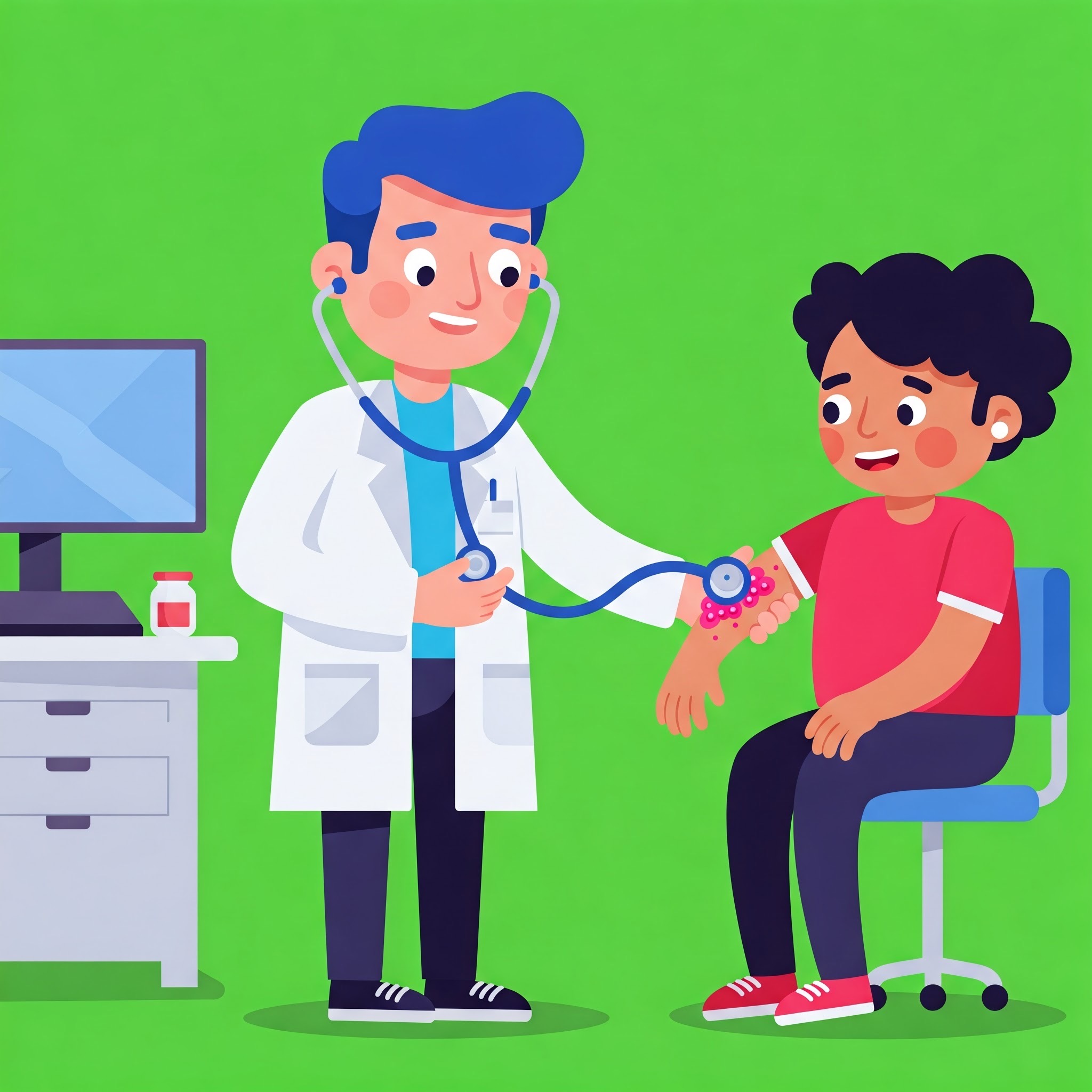 photo of Doctor Examining Child